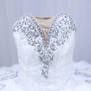 T0447 Costumes de danse de ballet personnalisés de haute qualité Reine des neiges blanche en <span class=keywords><strong>tutu</strong></span> de ballet casse-noisette professionnel - Product Image 4