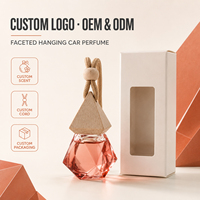 Diffuseur de parfum pour voiture en bois avec logo personnalisé, flacon en verre 8ml, bouchon en bois, longue durée, OEM