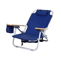 Chaise de plage classique de sac à dos plat de soutien extérieur de vente chaude 250Lbs avec l'oreiller