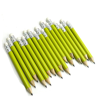 Crayons en bois HB Bonvada BK-HB06 de 3,5 pouces pour l'école, plusieurs couleurs, lot de 100/200 pièces, avec gomme supérieure standard pour le golf