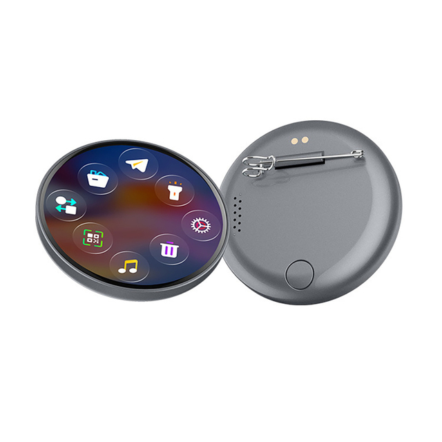 L8 LED Button Cyber Dynamic E-Badge Display Pin Touch Screen Private Mold Gift for Otaku Fans and Friends