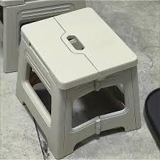 HALO Durable Foldable Plastic Step <b>Stool</b> Small Portable Low <b>Stool</b> <b>with</b> Handle Hole Compact Storage Design PP Material OEM ODM - Product Image 2