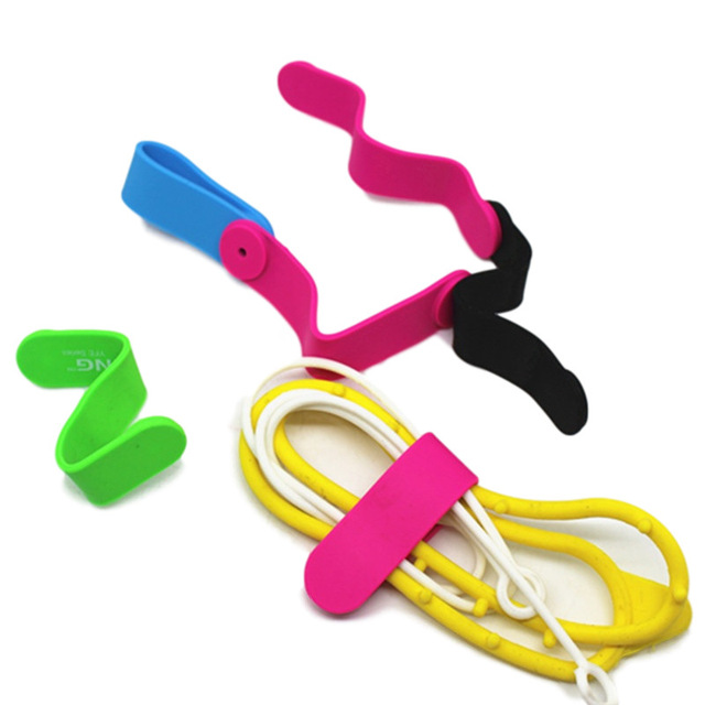 YDS Multifunction M Clips Silicone Magnetic Mobile Phone Stand Holder Earphone Cable Tie