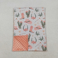 Manta de primavera/verano con estampado de seda/algodón para recién nacido Drip Blue Baby, 29x43 pulgadas