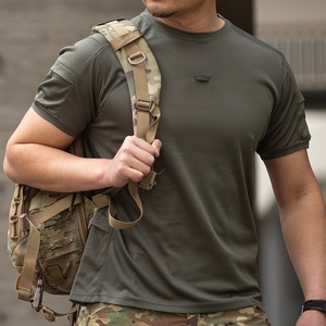 Camiseta Táctica Gris DF19 para Hombre, Verano, Secado Rápido, Transpirable, Ultraligera, Manga Corta, Poliéster - Product Image 1