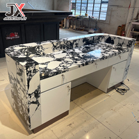 Comptoir de réception contemporain sur mesure de haute qualité pour magasin de détail, mobilier de comptoir de luxe pour hall d'hôtel et boutique