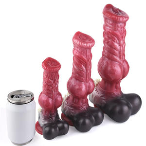 Fantasia animale umanizzato giocattolo morbido impermeabile liquido Silicone realistico dildo grande ano spesso lupo re pene alieno orgasmo - Product Image 5