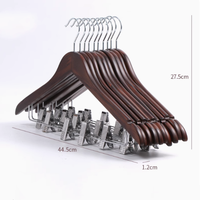 Cintres en bois de luxe Lavinia Manteau de qualité supérieure Cintre en bois personnalisé Barre d'épaule large pour armoire Cuisine Nettoyage Garage Utilisation