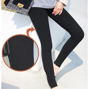 RTS High Waisted Leggings for Women Solid Color Winter Autumn Legging Ribbed Cotton Women's Pants Ready to Ship