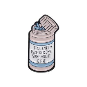 Set de Pins Esmaltados Personalizados de Metal para Concienciación sobre la Salud Mental, con Diseño de Botella de Píldoras 'Toma tus Medicamentos', Aptos para Bolsos Ita - Product Image 5