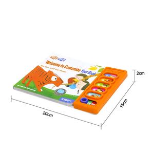 Çocuklar kişiselleştirilmiş ses hikaye kitabı basın oynamak için özel sayfa içeriği ses erken öğrenme eğitici oyuncak - Product Image 2