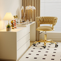 Tabouret de bar en métal pour salon de coiffure, salon de manucure, chaise pivotante confortable à hauteur réglable, tabouret de coiffeuse pour chambre à coucher, tabouret mobile pour la maison