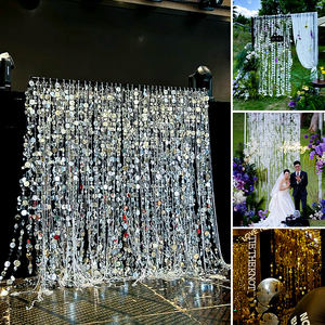 <span class=keywords><strong>JONAS</strong></span> - Decoración de Pared para Fiestas con Lentejuelas Plateadas, Adornos Colgantes, Decoración de Tiendas en Línea, Metal de Alta Calidad - Product Image 4