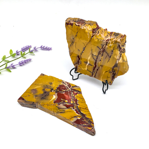 <strong>Wholesale</strong> New Arrivals Natural Yellow Mookite Slab Rough <strong>Raw</strong> <strong>Crystals</strong> Slice Mookaite Stone Slices for Sale - Product Image 6