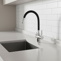 Nouveau design tuyau flexible 3 voies tuyau noir filtre évier robinet de cuisine