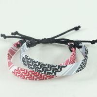 Bracelets Keffiyeh, Bracelet réglable avec code de drapeau national, Bracelet islamique à enrouler autour du poignet
