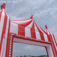 Arc de cirque gonflable extérieur avec image de logo personnalisable, arc d'entrée de carnaval, arc à thème de cirque pour les événements et la décoration de cirque