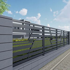 Panneau de clôture en aluminium, vente en gros, balançoire Double simple 6x6 6x8 3D, panneaux de clôture en métal de ferme bon marché pour l'extérieur - Product Image 3