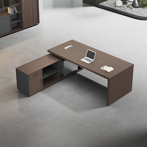 Executive <b>Desk</b> H610 Artificial Board Storage Cabinet Office <b>Study</b> Room Commercial Space - Product Image 1