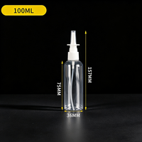 Mini Botellas de Spray Nasal de Plástico de 60ml 80ml 100ml, Pulverizadores de Niebla Fina Recargables Vacíos, Botellas de Perfume y Maquillaje Cosmético