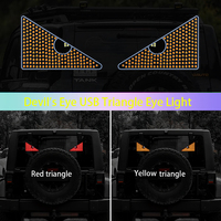 Lumières dynamiques d'oeil du diable à LED pour voiture Feux clignotants du diable Triangle semi-circulaire Clignotant USB Multi-Mode Hawk-eye Lamp