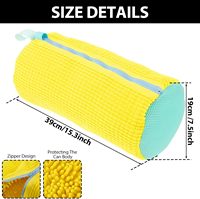 Sac de lavage réutilisable pour chaussures et baskets avec fermeture éclair pour machine à laver et sèche-linge