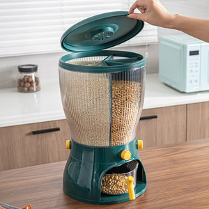 Distributeur de céréales et de riz en gros pour la maison, conteneur de stockage alimentaire grande capacité pour animaux de compagnie avec couvercle hermétique pour cuisine et garde-manger (soja) - Product Image 5