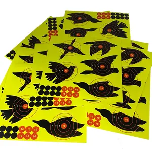 12 Inch See Your Shots Instantly Stickers Reactive Fluoresce Self Adhesive Splatterburst Paper Shooting Target