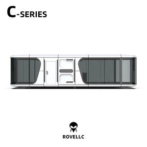 Maison conteneur modulaire type capsule spatiale, Tiny House, design postmoderne, options OEM personnalisées pour hôtels, bureaux, bâtiments et cuisines - Product Image 1