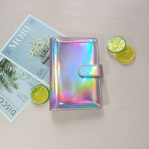 Toptan özel A5A6 holografik renk bağlayıcı PU kapak dizüstü 6 yüzükler Spiral iş planlayıcısı iş gündem bütçe bağlayıcı - Product Image 2