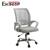 Белый современный пластиковый стул, средняя спинка, вращающийся стул, компьютерный пластиковый стул