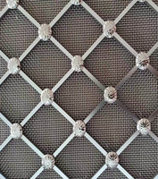 Grille décorative de radiateur en fil d'acier inoxydable à motif diamant de qualité supérieure, insert de ventilation orné, portes d'armoires de luxe