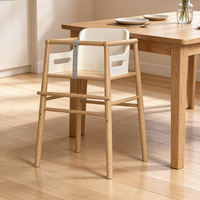 Chaise haute pour bébé en bois écologique Defujiabao, chaise d'apprentissage durable pour tout-petits, chaise de repas avec fonctions de sécurité pour la maison et l'intérieur