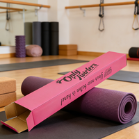 Boîte d'emballage en carton ondulé recyclé pour tapis de yoga personnalisé, boîte longue en carton pour l'emballage de tapis de yoga