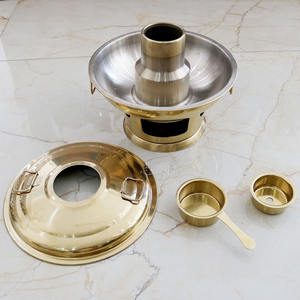 2024 vente chaude Style thaïlandais 26/22cm <span class=keywords><strong>Shua</strong></span> <span class=keywords><strong>Shua</strong></span> chaud simple Double personne en acier inoxydable chauffe-alcool marmite - Product Image 6