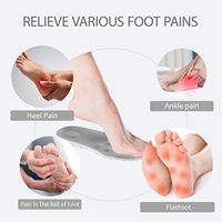 1 paire de semelles intérieures en mousse à mémoire de forme 4D, souples, pour fasciite plantaire, soutien de la voûte plantaire, inserts orthopédiques avec absorption des chocs pour le sport