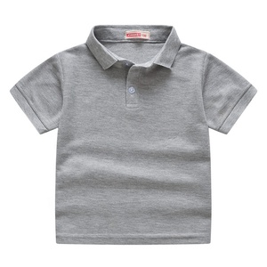 T-shirts & <span class=keywords><strong>Polo</strong></span> d'été pour enfants garçons et filles, polos blancs et simples à manches courtes, uniforme de Golf, en maille de coton - Product Image 3