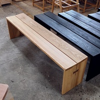 Chaise et banc de salle à manger modernes en bois de frêne massif pour table à manger, pied de lit et salon de thé