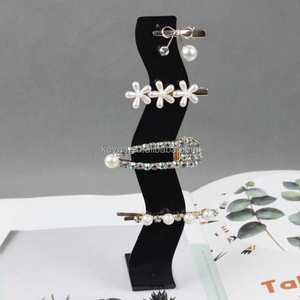 Soporte para accesorios de cabello acrílico en forma de L moderno soporte de exhibición de escritorio creativo para pinzas para el cabello flequillo otras herramientas de estilismo - Product Image 4