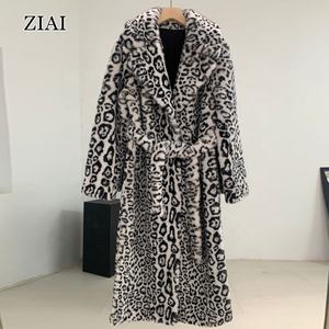 Abrigo de piel ecológico con estampado de manchas de leopardo suave de alta calidad para <span class=keywords><strong>mujer</strong></span> abrigo de piel de gran tamaño de invierno abrigo de piel sintética de leopardo de lujo - Product Image 2