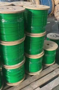 Горячая продажа Высокоуглеродистая сталь с пластиковым покрытием с ПВХ покрытием 7x19 6x19 + FC оцинкованная проволочная веревка со сварочным обслуживанием - Product Image 4