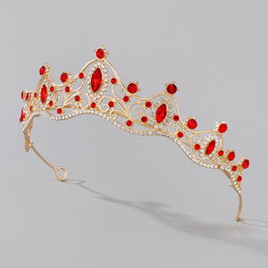 Corona de Princesa Estrellada Brillante, Elegante Corona de Novia Multicolor con Pedrería, Corona de Aleación Moderna para Cumpleaños de 15 Años - Product Image 4