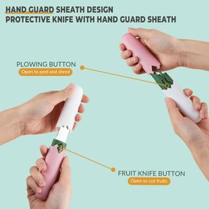 1 Piece Stainless Steel <b>Multifunction</b> Portable Fruit <b>Vegetable</b> Peeler Knife Manual with Container Heat Resistant Kitchen Tool - Product Image 6