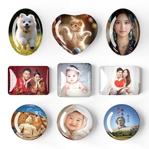 Oem Small Round Square Refrigerator Magnet Custom Logo Shape Souvenir Acrylic Photo Fridge Magnet - Product Image 2