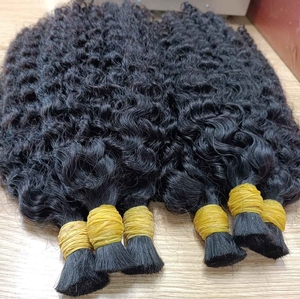 Usine en gros 100% naturel vierge humain Remy Extensions de cheveux brut non transformé en vrac cuticule cheveux alignés - Product Image 4