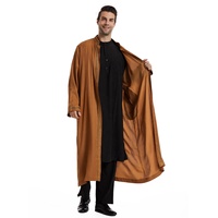 Vêtements du Moyen-Orient pour hommes, Jubba Thobe traditionnelle, col montant, cardigan, robe, kimono, Dishdasha, Kaftan, robe musulmane islamique