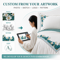 Ensemble de literie de luxe en coton 100% personnalisable Alenhome, de haute qualité, avec broderie, housse de couette, OEM ODM pour la décoration de la chambre à coucher