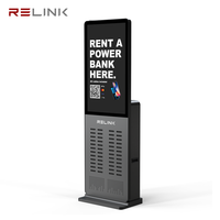 Relink OEM / ODM Station de location de batteries externes à haute capacité (48 emplacements) avec distributeur automatique de recharge de téléphones et paiement par code QR