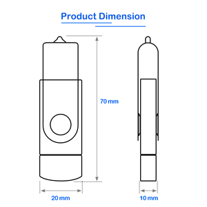 USB 2.0 ad alta velocità 2-in-1 OTG Pen Drive 128GB 64GB metallo TYPE-C USB Flash Drive 32GB 8GB portachiavi Memory Stick telefono U Disk - Product Image 3