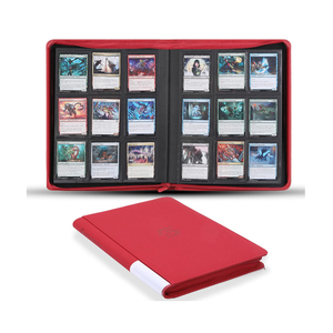 Album photo professionnel personnalisé à 9 pochettes, 360 feuilles pour cartes, <span class=keywords><strong>classeur</strong></span> en cuir personnalisé avec fermeture éclair - Product Image 3